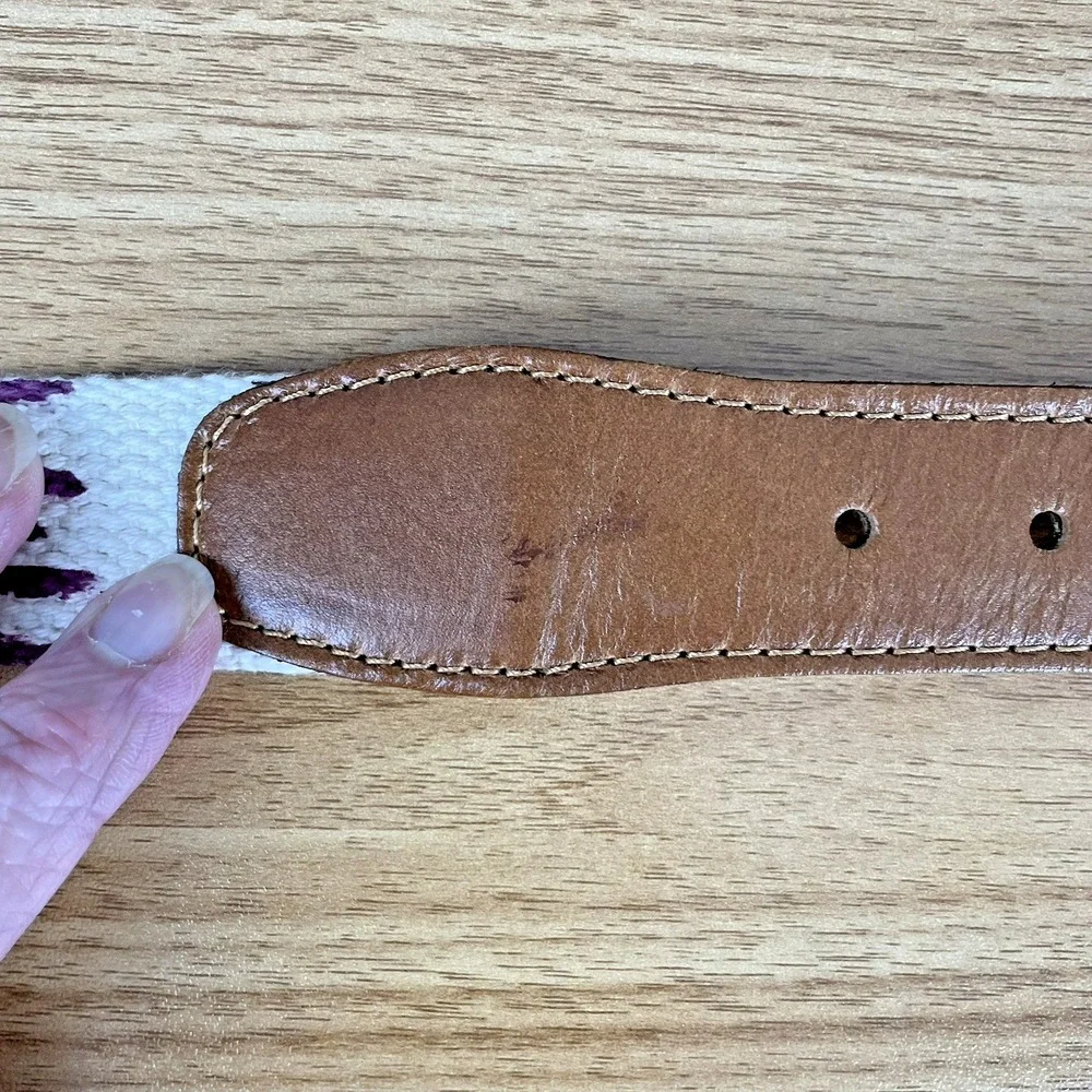 Hand Painted Golf Club Belt Mens 40 Leather‎ Strap Dad Artisan Unique Whimsical